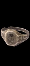 Ww1 Era Ring Unique Antique Rare Soldiers WWII Ww2 Central European 800 Silver picture