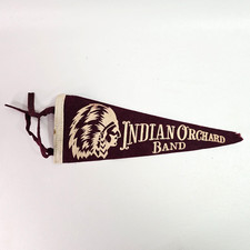 Vintage Indian Orchard Band Springfield Massachusetts Mini Felt Pennant picture