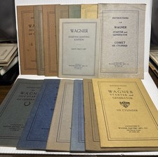 1914-1920 Instructions For Wagner Starter & Generator Repair Manuals (Lot of 15) picture