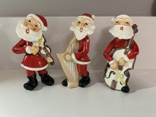 Vintage 3 piece Thames Hand Painted porcelain Japan Santa Band  52/552 4 1/4