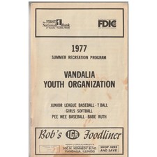 1977 Vandalia Illinois Youth Organization Baseball Softball Program Team Photos picture