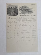 1895 antique REPUBLICAN HOUSE milwaukee wi HOTEL LETTERHEAD KLETZSCH chicago il picture