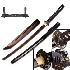 WONDERFUL KATANA WITH AN UNUSUAL BLADE - DAMAST + TR-026 STAND picture