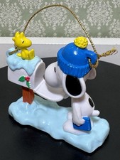 VTG Adler Peanuts Snoopy Woodstock Mailbox Ornament FAST SHIPPING picture