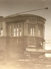 Scranton Transit Co #601 Interurban Streetcar Trolley B&W 1937 Photo 2.75x4.5 picture
