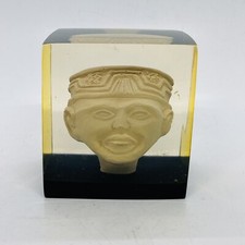 Rare Colombia Veracruz Laughing Head Statue In Resin Governor Patricio Calero 26 picture