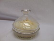 Vintage Powder Puff Cut Crystal Holder with lid made in Germany 4.25