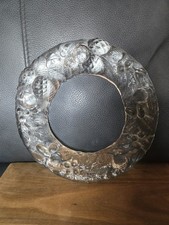 Vintage Vetreria Etrusca Glass Wreath Candle Holder Italy Christmas Centerpiece picture