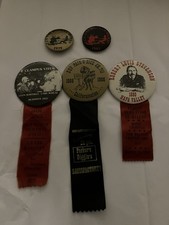 Vintage E.Clampus Vitus Ribbons Chapter 1004 California Lot Of 3 Plus 2 Buttons picture
