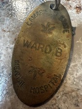 VINTAGE CAMARILLO STATE MENTAL HOSPITAL BRASS KEY FOB LOWELL SIGMUND 1976 CA picture