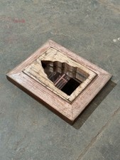 Vintage Wooden Wall Décor Mirror Frame Original Old Hand Carved picture