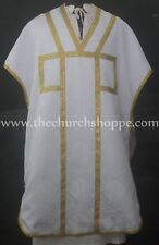 White Chasuble. St.Philip Neri Style vestment Stole & mass set 5 pc,Vestment NEW picture