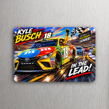 3x 2  Kyle Busch 18 Fridge M&M’s Fist Pump for Joe Gibbs Racing Car Art Magnet picture