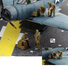 Homemade 1/72 WWII Allied Air Force Ground Four Person Unit Finished Model picture