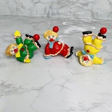 Vtg GEORGE GOOD CLOWN FIGURE 1983 Playful SET Of 3 Lot Tumbling picture
