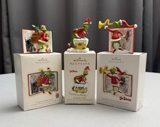 Hallmark Dr. Seuss How The Grinch Stole Christmas Ornament Lot Of 3-(06, 07, 09) picture