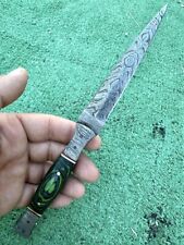 HANDMADE DAMASCUS KNIFE  FORGED STEEL HUNTING DAGGER BOOT KNIFE SURVIVAL EDC picture