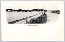 Bermuda Causeway Road Bridge Harbor View Postcard c1900s picture