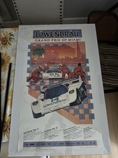 Miami Grand Prix 1985 Original Poster Porsche Lowenbrau Beer Camel Championship picture