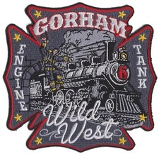 Gorham Maine Engine 6 Wild West Engine Tank NEW Fire Patch. picture