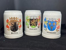Vintage Gerz W. Germany Munchen 0.5l Stoneware Beer Stein VG, set of 3 picture