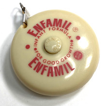 1960s ENFAMIL INFANT FORMULA vintage 5 ft advertising tape measure MADE IN ITALY picture