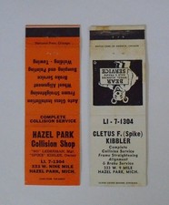 2 Hazel Park MI Matchbook Cover picture
