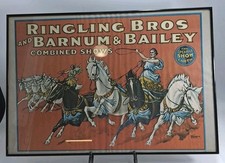Vtg RINGLING BROS.BARNUM BAILEY CIRCUS STROBRIDGE LITHO 24.5” x 17 Read Look picture