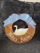vintage country-style wooden wall plaque Handpainted Country Rustic Kitchen picture