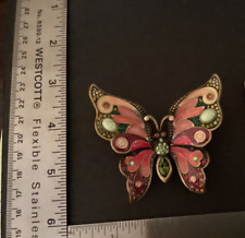 JAY STRONGWATER BUTTERFLY FIGURINE. PINK/PEACH. SWAROVSKI STONES  (7.4.30) picture