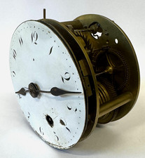 Antique Miniature Single Fusee Clock Dial and Movement Very Unusual picture