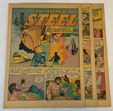 1943 six page cartoon story ~ THE STORY OF STEEL Benjamin Huntsman, etc picture