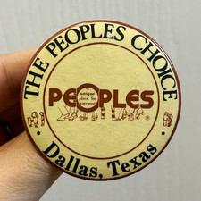 Vtg Peoples Restaurant Dallas TX Pinback A Unique Place For Everyone Collectible picture