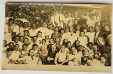 Rare 1914 Northfield, Mt Hermon, Mass. Crossley Hall Shirt-Tail Parade RPPC picture