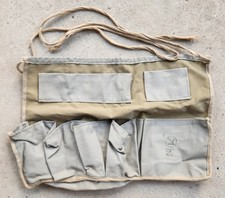 Israeli Army IDF Zahal Khaki Canvas Shaving Hygiene Toiletry Roll Up Bag Kit picture