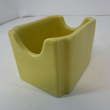 Vintage HALL Pottery Sugar Packet Holder Yellow #716 Restaurant Ware USA picture