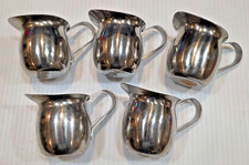 Vollrath  Stainless Steel  Bell  Creamer / Pitcher   Lot of 5   ( 4 oz ) picture