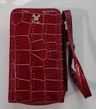 Disney World Red Faux Aligator Skin Mini Purse/ Wallet ID And Phone Holder picture