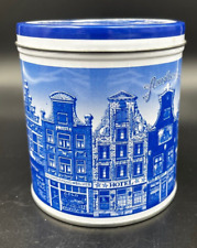 Delfts Blue Amsterdam Tin - Collectible - Holland 606 picture