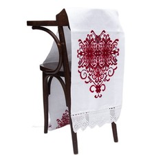 Ukrainian RUSHNYK Wedding Hand Cross-stitch Hemstitch Embroidery red black 2 m picture