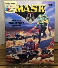 1986 M.A.S.K. Sticker Collector Album - Unused NOS Empty with 3D Glasses picture