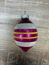 Vintage SHINY BRITE purple stripes 3