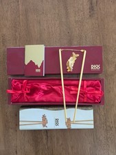 risis 24k gilded chopsticks with carp rest frame picture