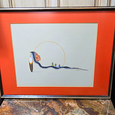 Original Ken Woodward Cherokee Painting Native American Art Signed Framed picture