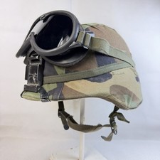 Large PASGT Ballistic Combat Helmet w/ Goggles US Woodland Camo M81 Cover USGI picture