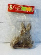 Vintage Commodore Flocked 5” Tall Deer Fawn Christmas Decoration NEW In Pkg picture