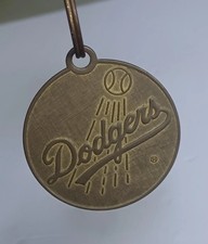 Vintage 1978 Los Angeles Dodgers Brass Keychain Fob by Lowell Sigmund. picture