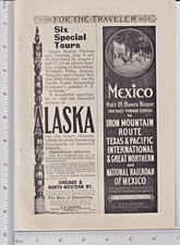 Antique 1905 Chicago & North-Western RR Totem Pole Route magazine print ad #426 picture