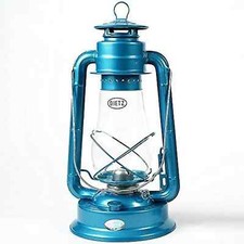 Dietz #80 Blizzard Hurricane Oil Lamp Burning Lantern Blue picture