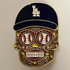 LA Dodgers Day Of Dead Skill Hat Pin Brooch Pins Fitted Hats Bag New picture